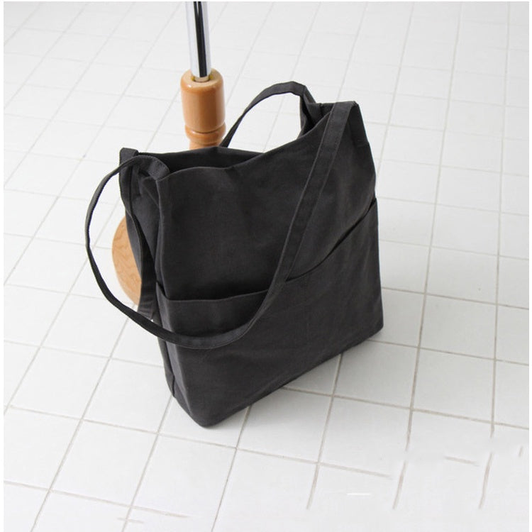 Large Thick Canvas Bucket Shoulder Bag Pure Thick Cotton Women Shoulder Bag Sling Bag Tote Bag