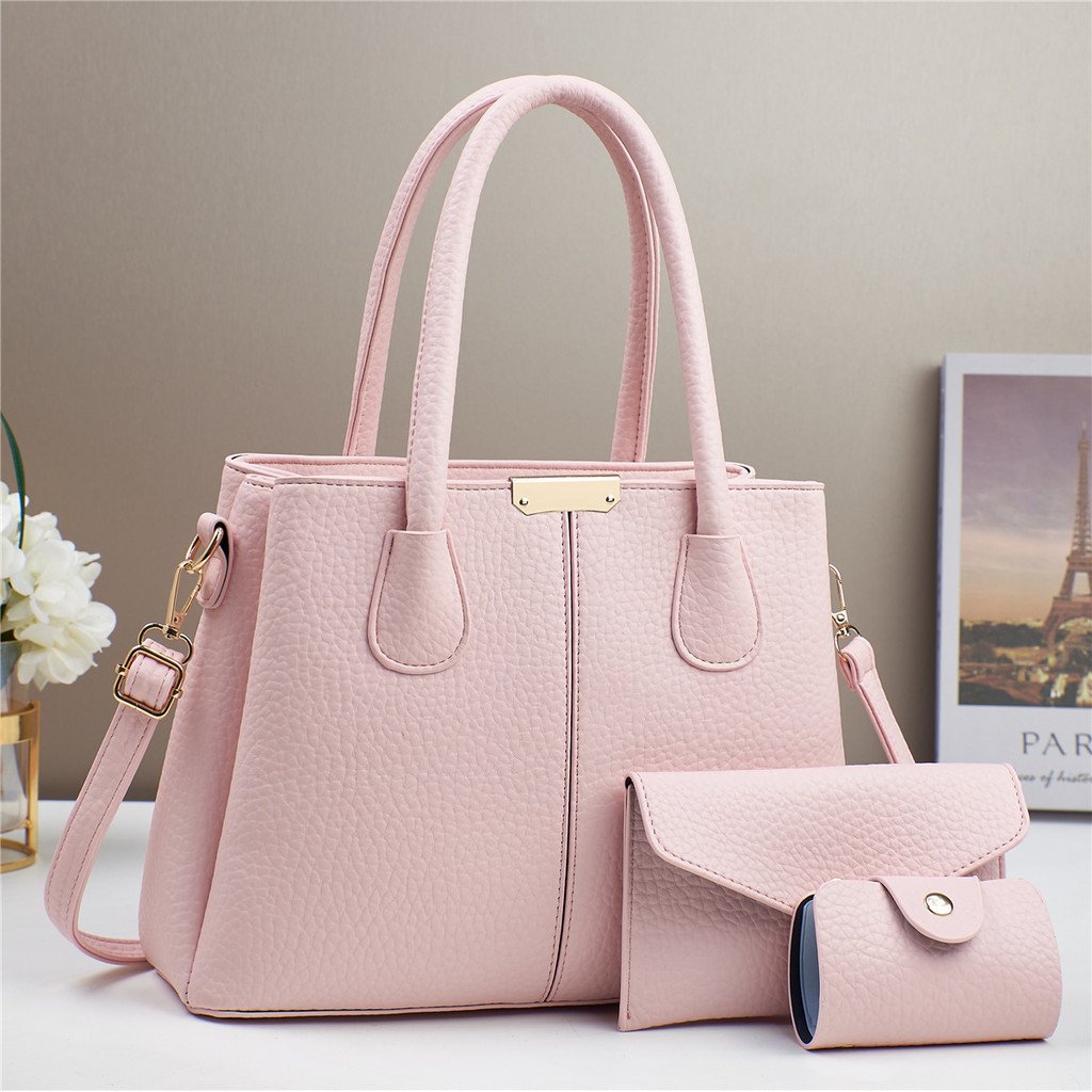 TasBagShop Large Capacity Crossbody Bag Women Shoulder Bag Texture Simple Solid Color Handbag Tote Bag