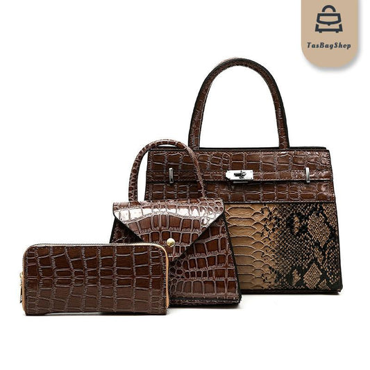 TasBagShop Snake Print Ladies Bag Large Capacity Crossbody Bag Women Shoulder Bag Handbag