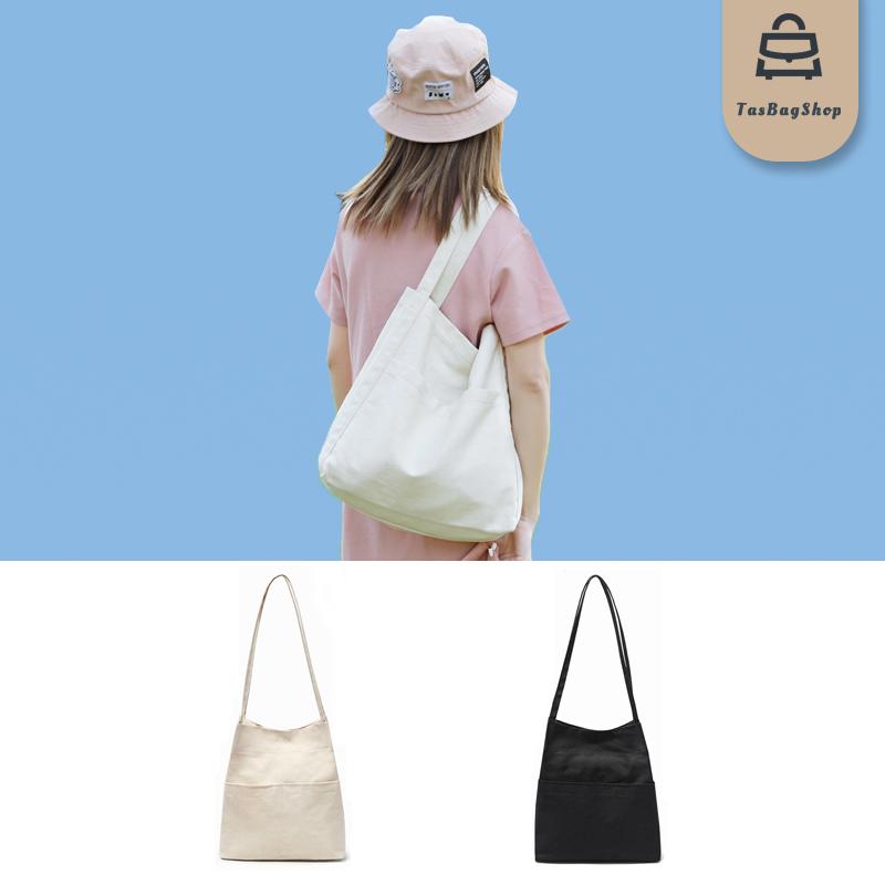 TasBagShop Large Capacity Canvas Bucket Shoulder Bag Tote Bag Pure Cotton Women Shoulder Bag Sling Bag High Quality