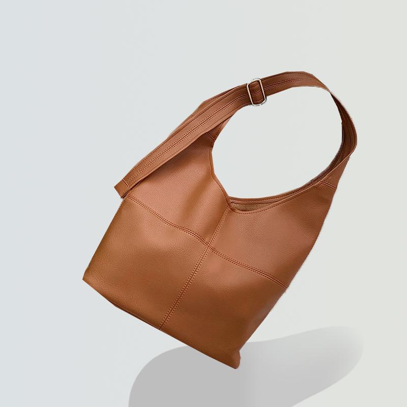 TasBagShop Soft Brown Leather Tote Bag women Large Capacity Messenger Shoulder Bag Women Bag