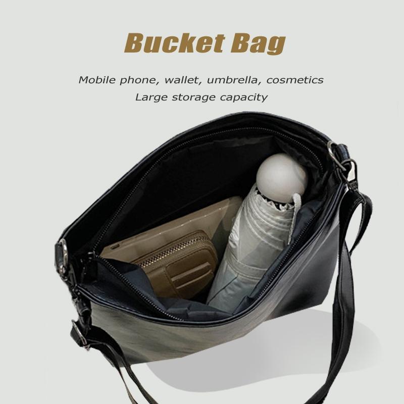 TasBagShop Bucket Bag Large Capacity Crossbody Bag Woman Shoulder Bag Sling Bag Squareline Bag