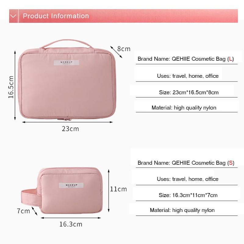 TasBagShop Korean Cosmetic Bag Women Travel Makeup Bag Make Up Organizer Multipurpose Storage Bag Travel Wash Pouch