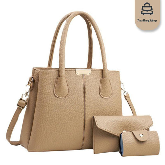 TasBagShop Large Capacity Crossbody Bag Women Shoulder Bag Texture Simple Solid Color Handbag Tote Bag