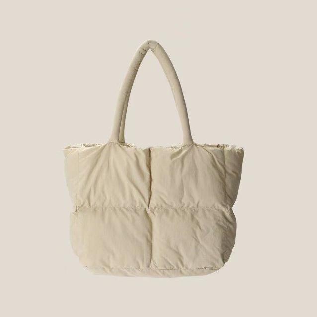 TasBagShop Japanese Soft Puffer shoulder bag Woman Puffy bag Underarm Bag poofy bag 14 inch Laptop bag  Light weight female quilt sling bag handbag