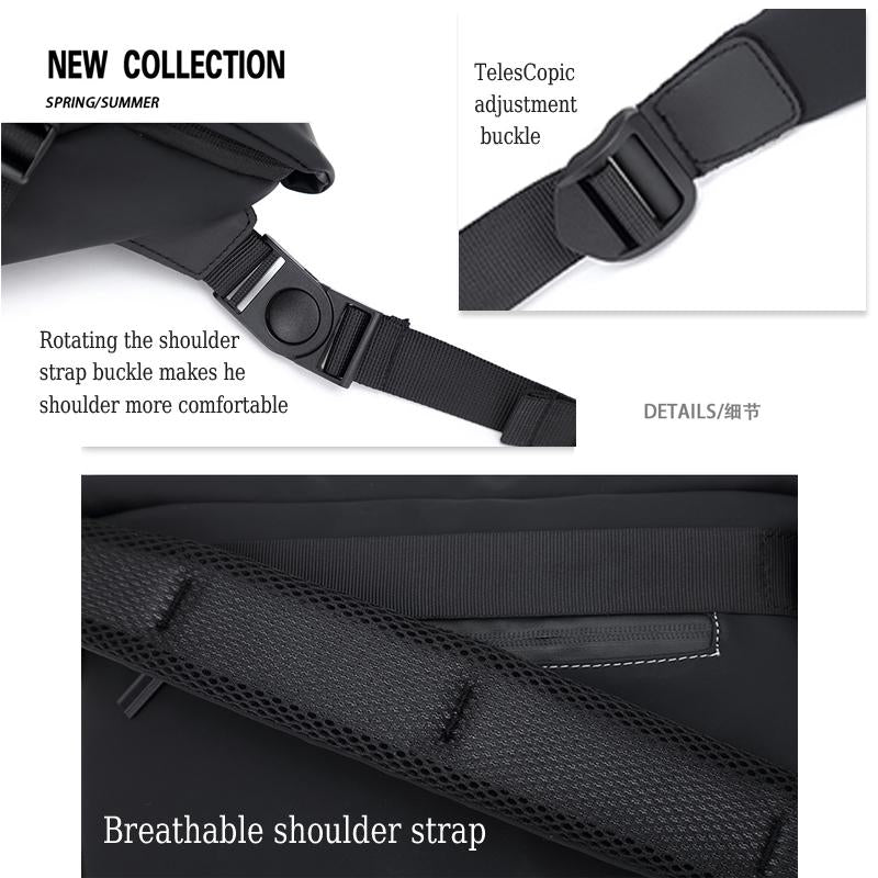 TasBagShop Japanese style men's shoulder bag/messenger bag Waterproof Men Sling Bag/Shoulder Bag with zipper