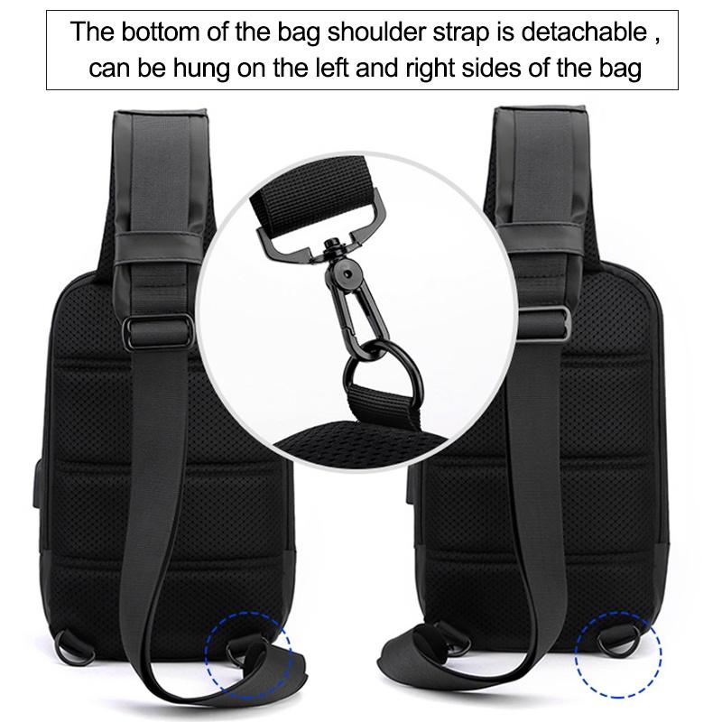 TasBagShop Waterproof Men Bag Multifunctional Bags Shoulder Messenger Bag Chest Bag