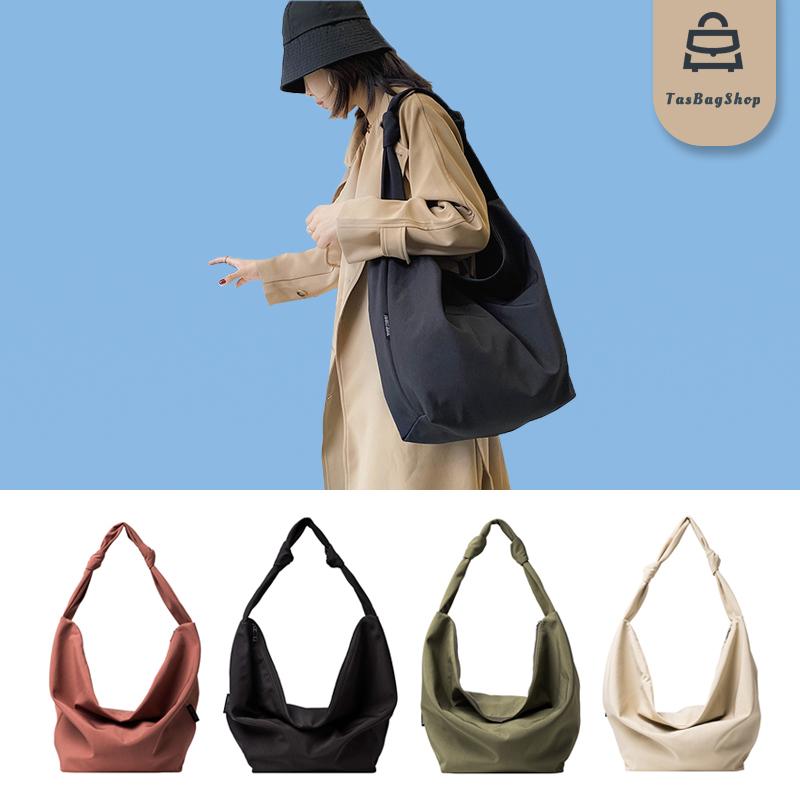 TasBagShop Large capacity Canvas Crossbody Bag Single Shoulder Bag Women Bag Messenger Dumpling Bag