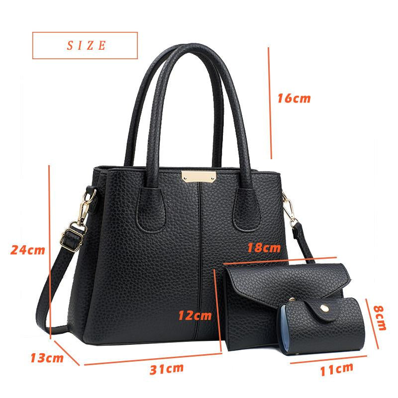 TasBagShop Large Capacity Crossbody Bag Women Shoulder Bag Texture Simple Solid Color Handbag Tote Bag