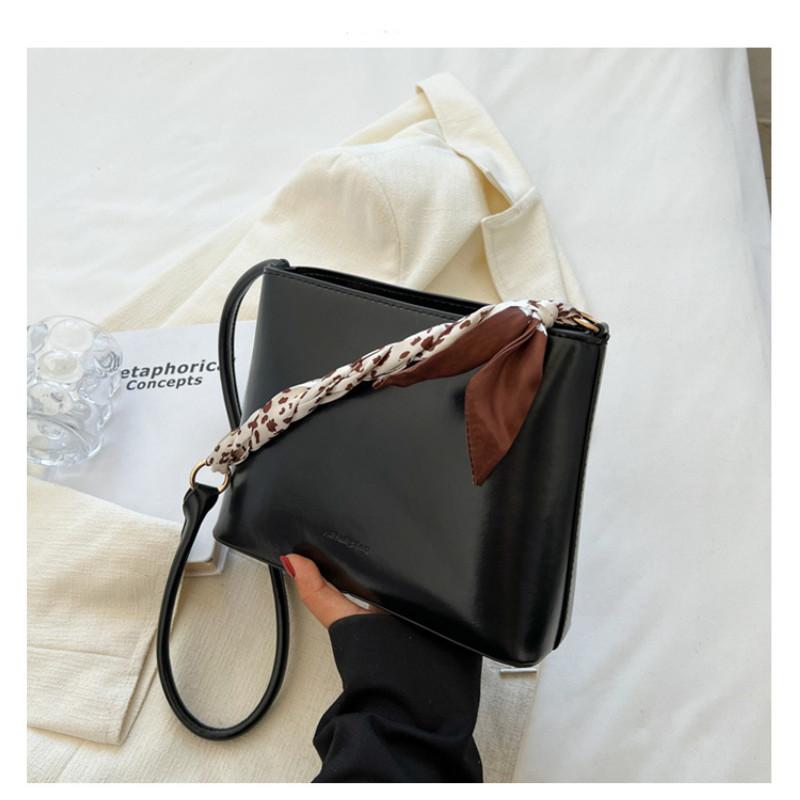 TasBagShop bucket bag Shoulder bag crossbody bag 2024 new retro silk scarf armpit bag