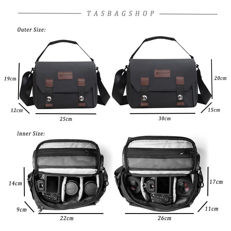 TasBagShop Outdoor Travel Camera Bag DSLR Micro SLR Digital Camera Shoulder Crossbody Bag Waterproof Portable