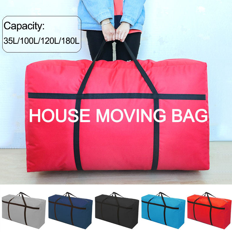 TasBagShop Oversized Oxford Cloth Woven Bag House Moving Bag Waterproof Portable Canvas Hand Carry Luggage Bag Storage