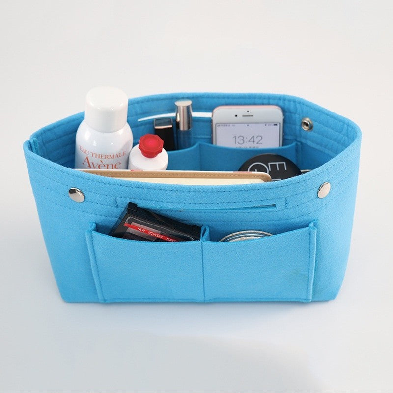 Felt Lined Bag Women's Toiletry Bag Multi Function Storage Bag Portable Liner Bag For Tote Bag