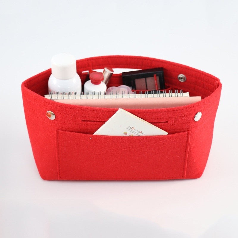 Felt Lined Bag Women's Toiletry Bag Multi Function Storage Bag Portable Liner Bag For Tote Bag