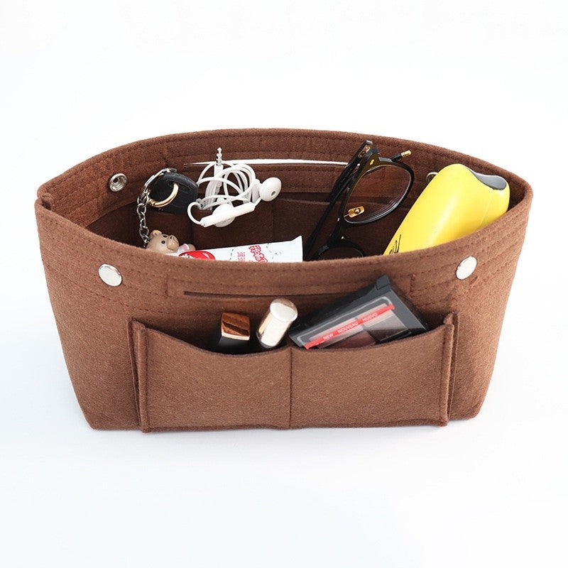 Felt Lined Bag Women's Toiletry Bag Multi Function Storage Bag Portable Liner Bag For Tote Bag