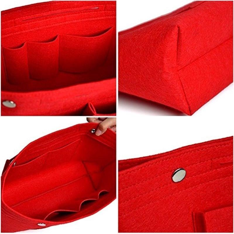 Felt Lined Bag Women's Toiletry Bag Multi Function Storage Bag Portable Liner Bag For Tote Bag