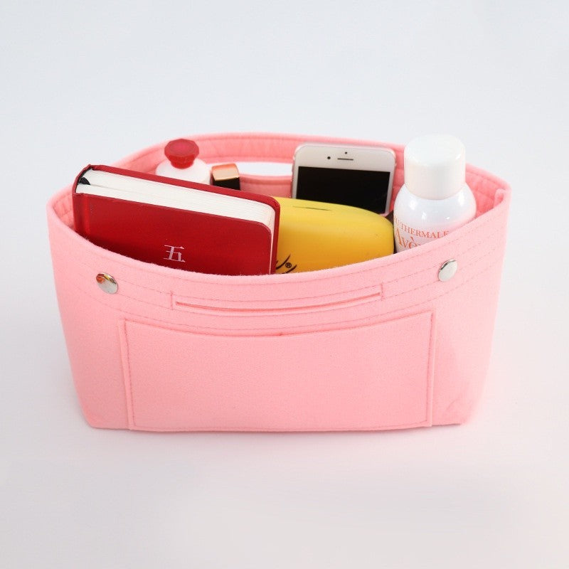 Felt Lined Bag Women's Toiletry Bag Multi Function Storage Bag Portable Liner Bag For Tote Bag