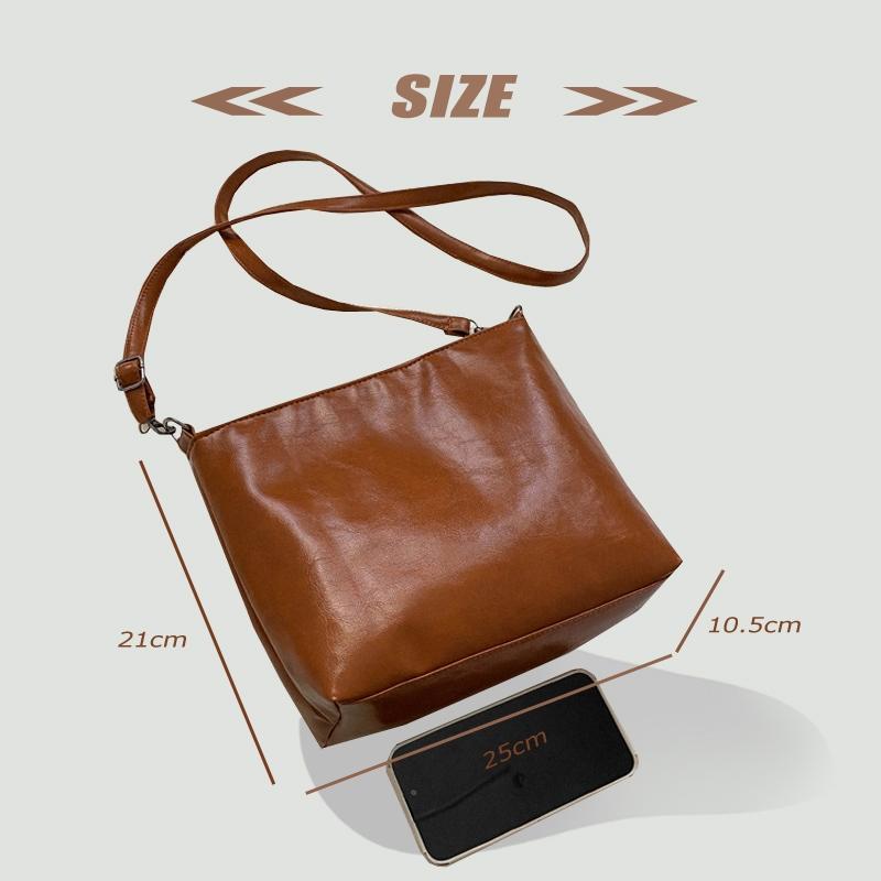 TasBagShop Bucket Bag Large Capacity Crossbody Bag Woman Shoulder Bag Sling Bag Squareline Bag